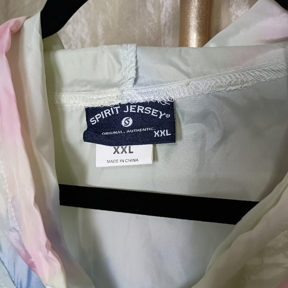 Spirit Jersey Tie Dye Hooded Windbreaker XXL Unisex Pastel - Picture 4 of 10